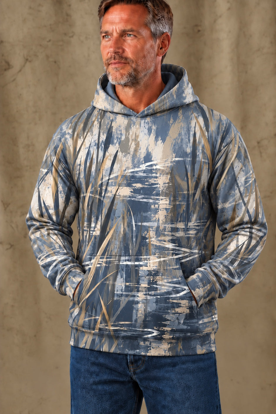 Performance Fleece-Lined Hoodie - Blue Heron Marsh Strike image 3