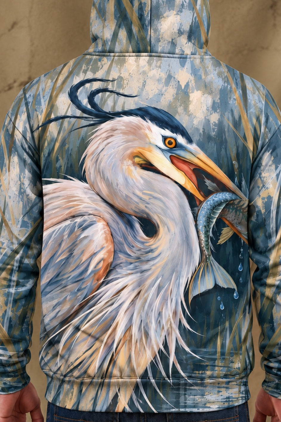 Performance Fleece-Lined Hoodie - Blue Heron Marsh Strike image 4