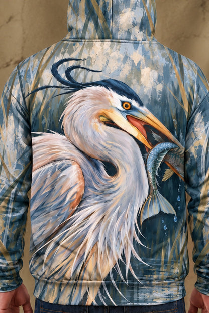 Performance Fleece-Lined Hoodie - Blue Heron Marsh Strike image 4
