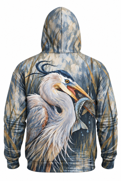 Performance Fleece-Lined Hoodie - Blue Heron Marsh Strike image 5