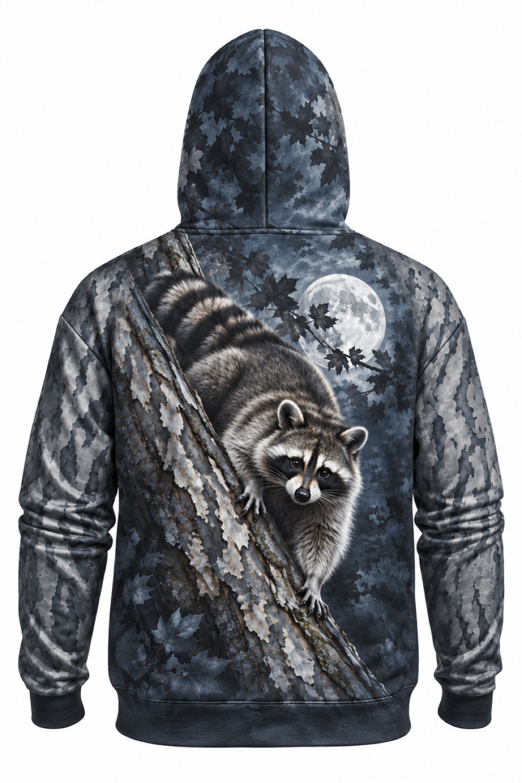 Performance Fleece-Lined Hoodie - Moonlit Sycamore Raccoon Prowl image 5
