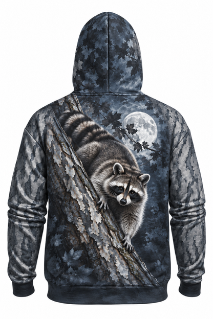 Performance Fleece-Lined Hoodie - Moonlit Sycamore Raccoon Prowl image 5