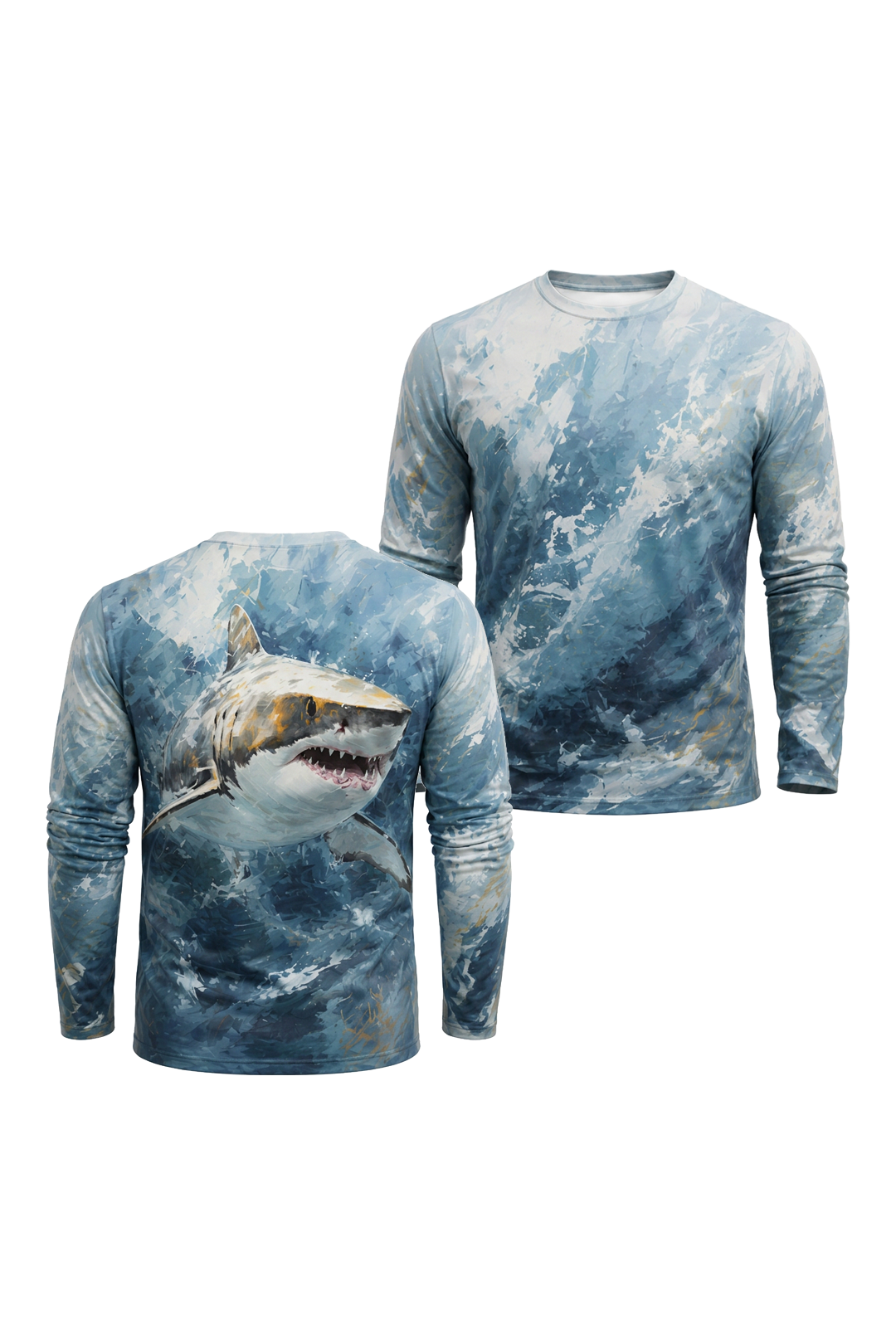 Performance Fishing Long Sleeve - Shark Frontal Attack - AOF154 image 1