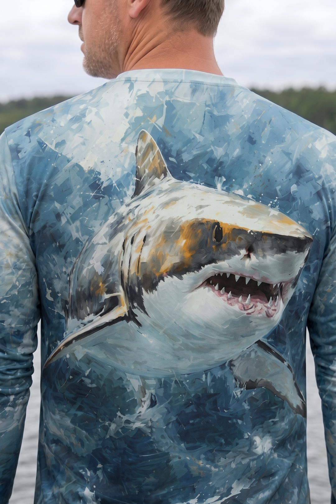 Performance Fishing Long Sleeve - Shark Frontal Attack - AOF154 image 4