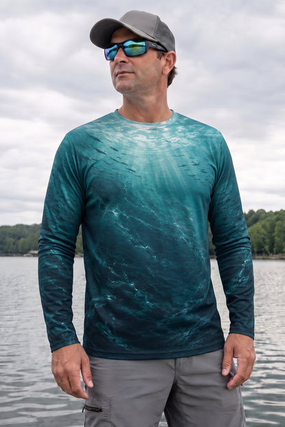 Performance Fishing Long Sleeve - Great White Drift - AOF155 image 3