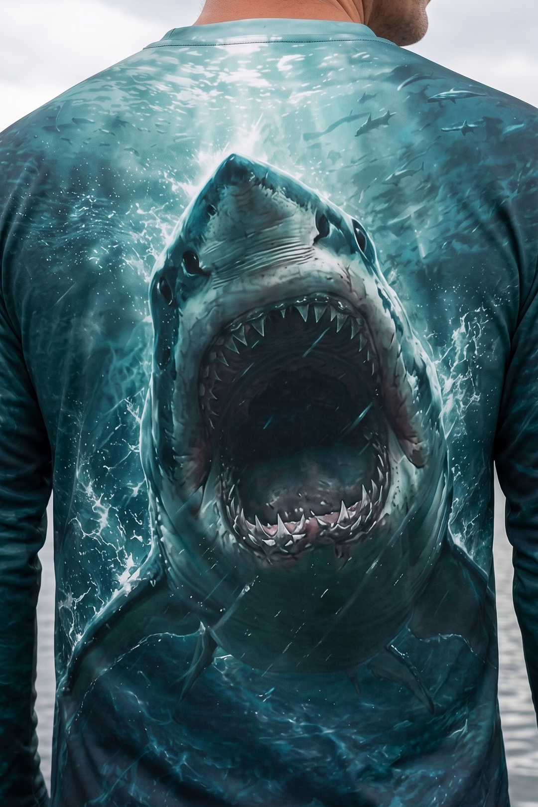 Performance Fishing Long Sleeve - Great White Drift - AOF155 image 4