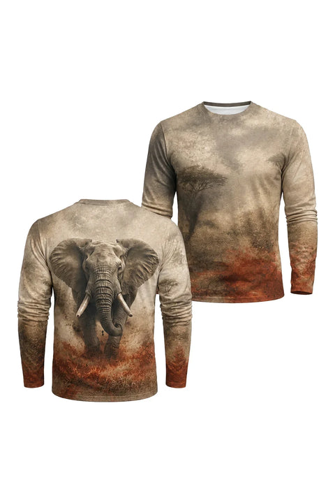 Performance Outdoor Long Sleeve - Elephant Savanna Ember - AOC05