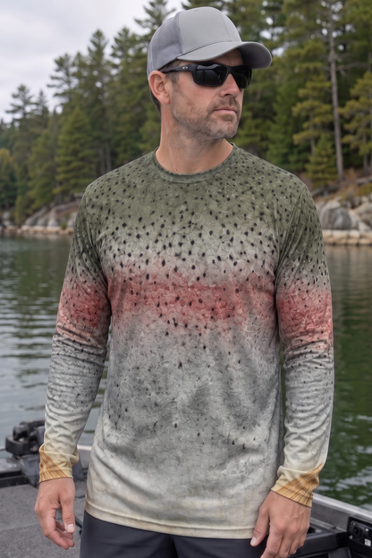 Performance Fishing Long Sleeve - Bodyline Rainbow Trout - AOF158 image 3