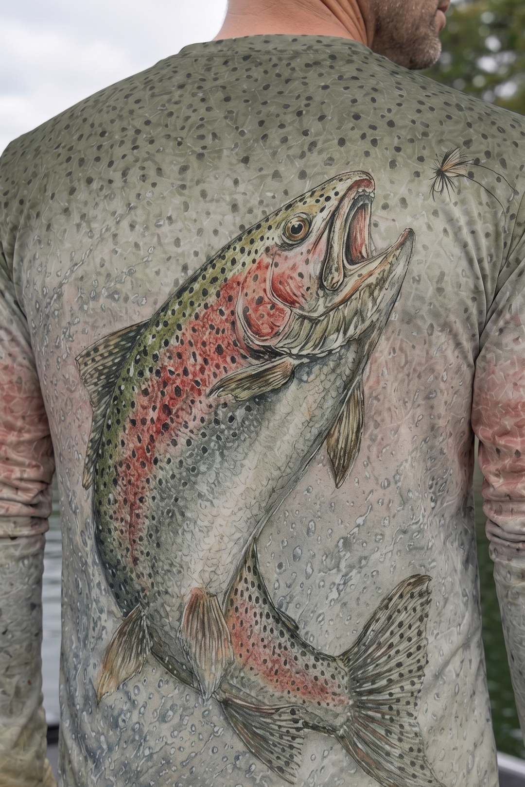 Performance Fishing Long Sleeve - Bodyline Rainbow Trout - AOF158 image 4