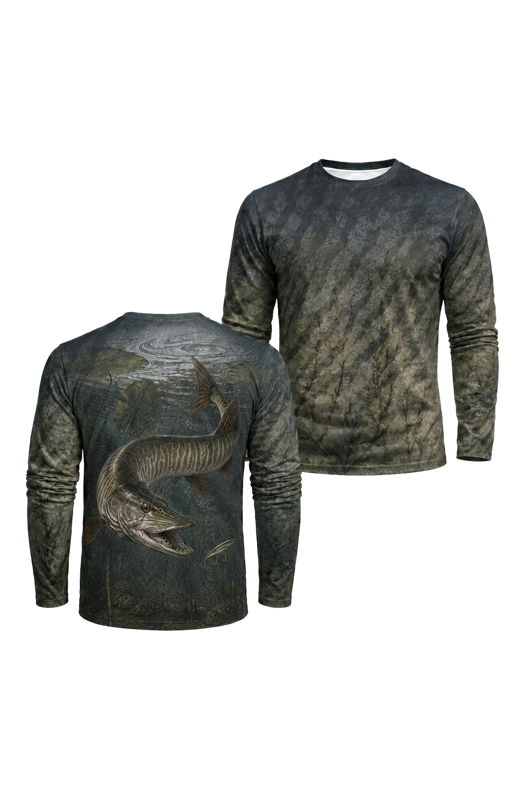Performance Fishing Long Sleeve - Tiger Musky Shadowbar - AOF161 image 1