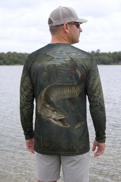 Performance Fishing Long Sleeve - Tiger Musky Shadowbar - AOF161 image 2