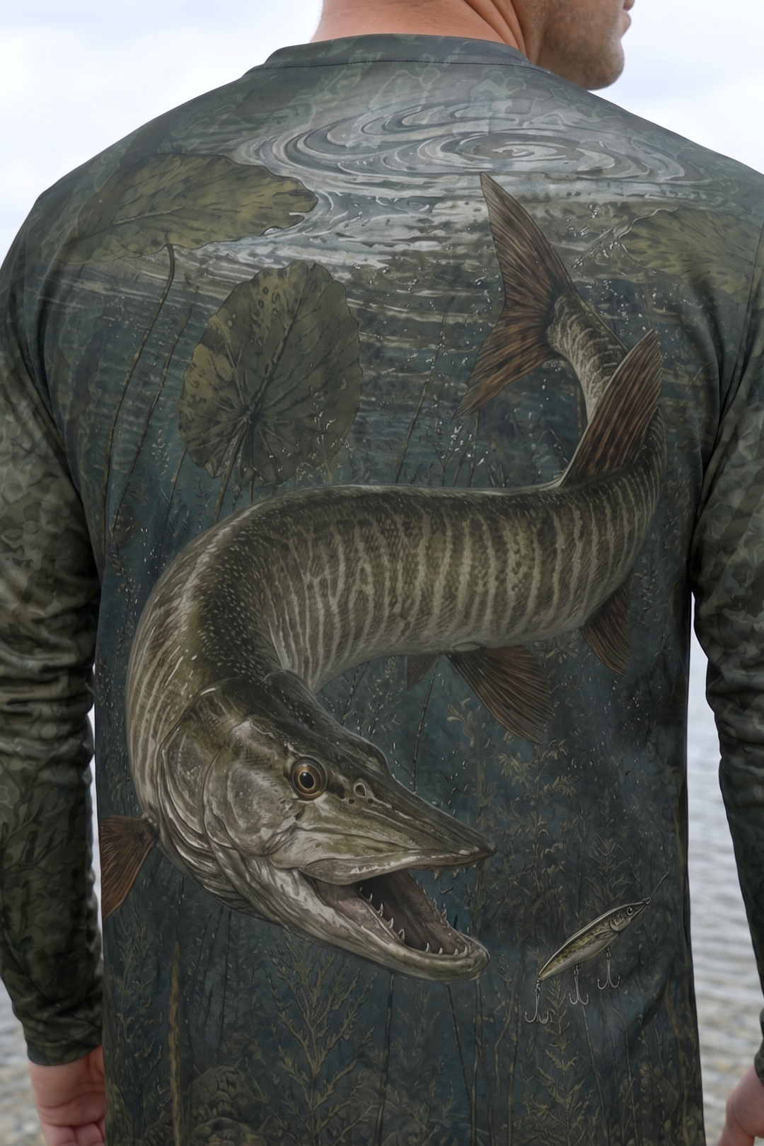 Performance Fishing Long Sleeve - Tiger Musky Shadowbar - AOF161 image 4
