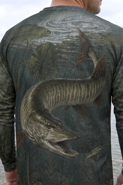 Performance Fishing Long Sleeve - Tiger Musky Shadowbar - AOF161 image 4