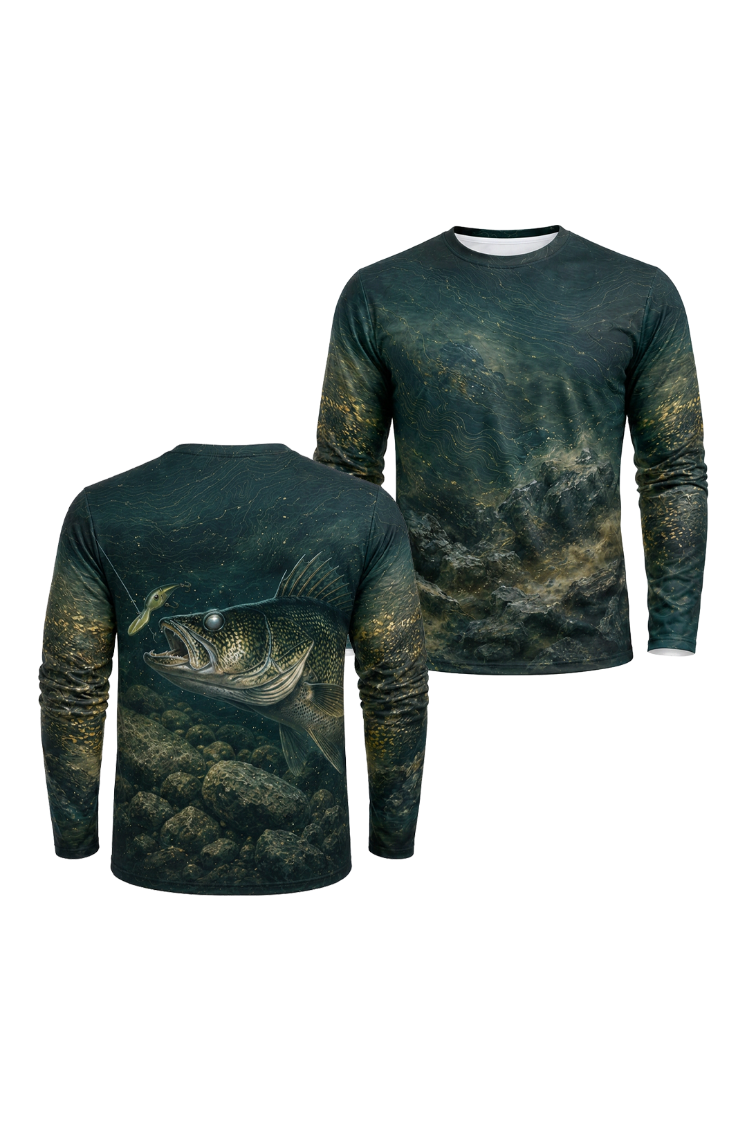 Performance Fishing Long Sleeve - Walleye Mist Reef - AOF163 image 1