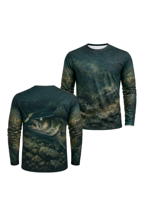 Performance Fishing Long Sleeve - Walleye Mist Reef - AOF163 image 1