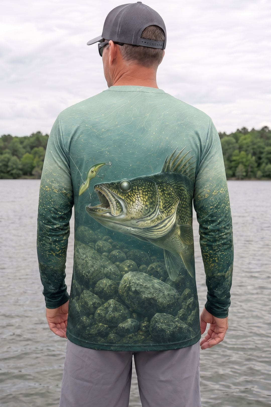 Performance Fishing Long Sleeve - Walleye Mist Reef - AOF164 image 2