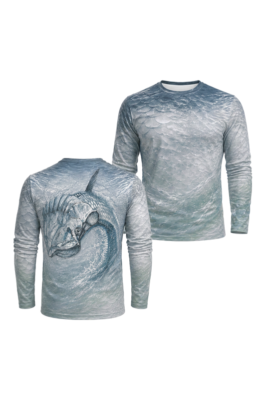 Performance Fishing Long Sleeve - Tarpon Chrome Drift - AOF165 image 1