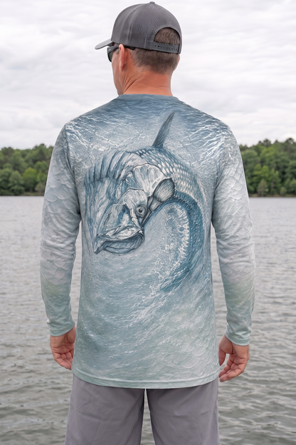 Performance Fishing Long Sleeve - Tarpon Chrome Drift - AOF165 image 2
