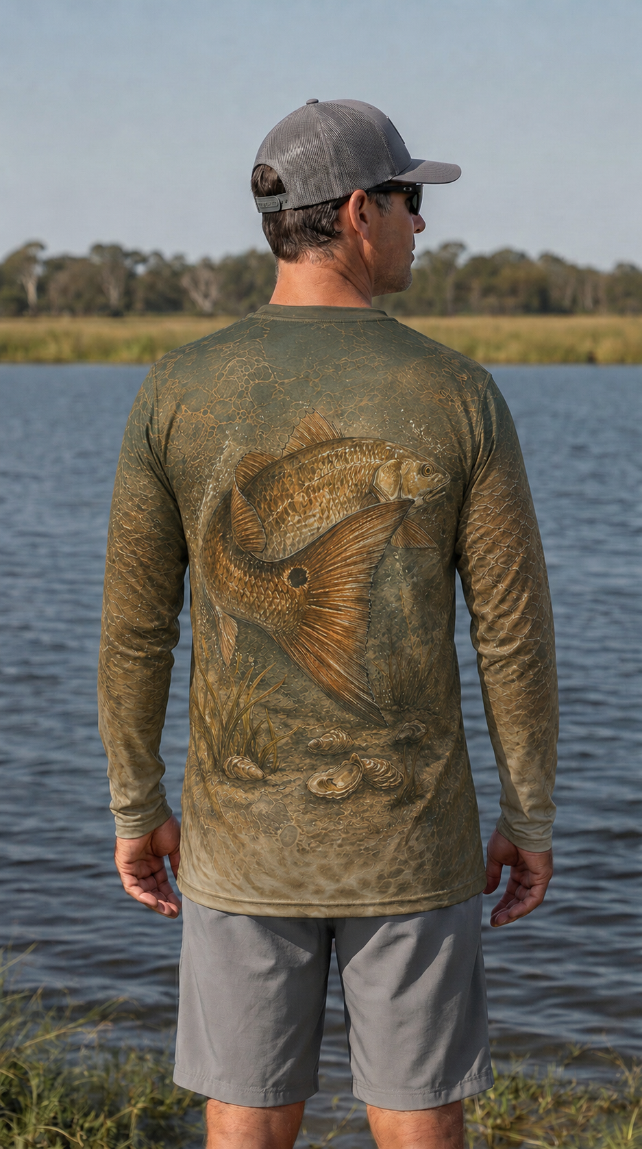Performance Fishing Long Sleeve - Redfish Marsh Fade - AOF166 image 2