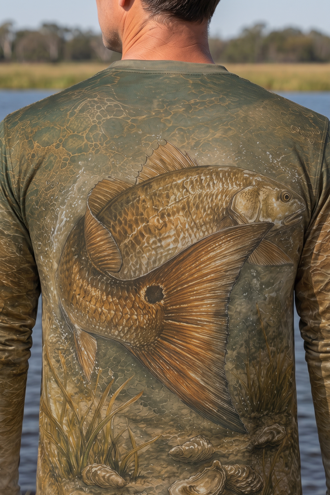 Performance Fishing Long Sleeve - Redfish Marsh Fade - AOF166 image 4