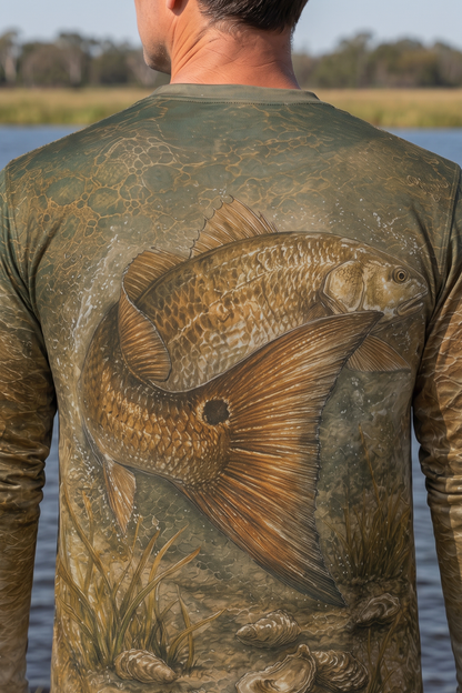 Performance Fishing Long Sleeve - Redfish Marsh Fade - AOF166 image 4