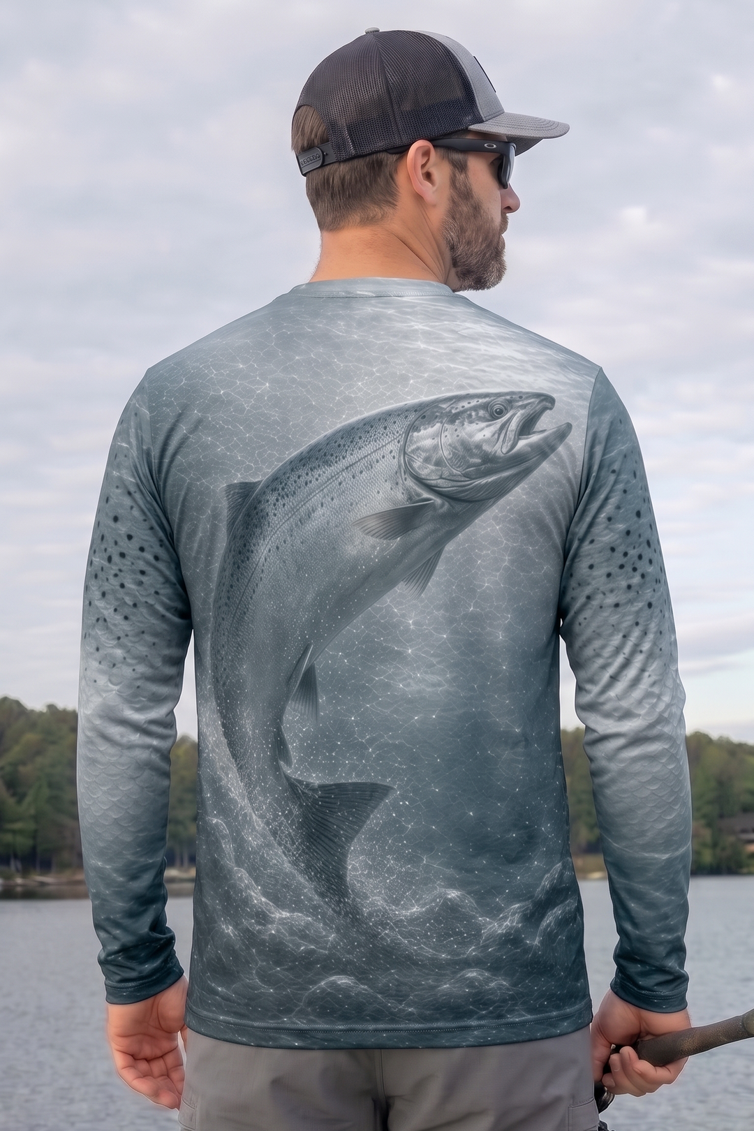 Performance Fishing Long Sleeve - Current Salmon Drift - AOF167 image 2