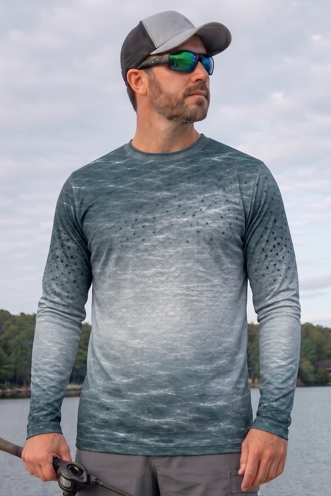 Performance Fishing Long Sleeve - Current Salmon Drift - AOF167 image 3