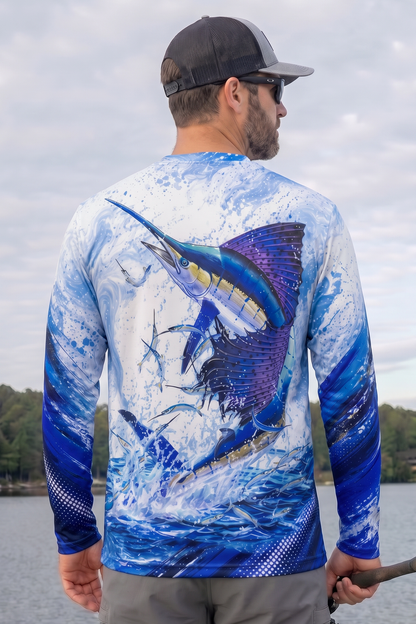 Performance Fishing Long Sleeve - Sailfish Stormline - AOF171 image 2