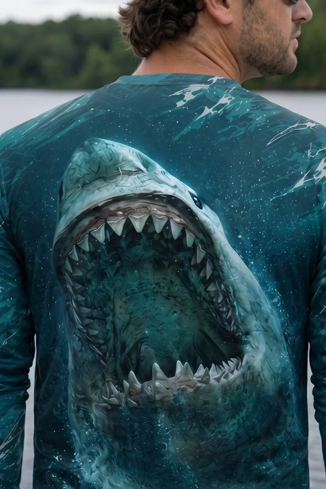 Performance Fishing Long Sleeve - Abyss Surge Shark - AOF172 image 4