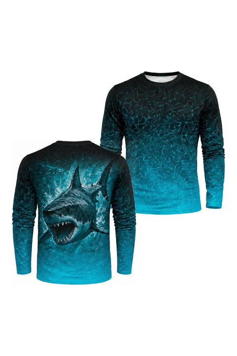 Performance Outdoor Long Sleeve - Abyss Shark Current - AOF173