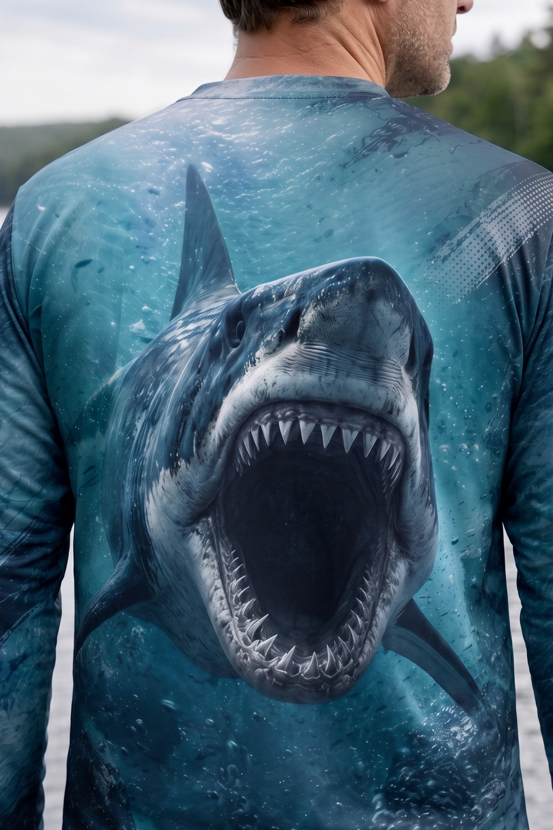Performance Fishing Long Sleeve - Great White Abyss - AOF175 image 4