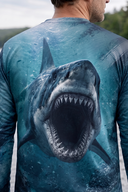 Performance Fishing Long Sleeve - Great White Abyss - AOF175 image 4