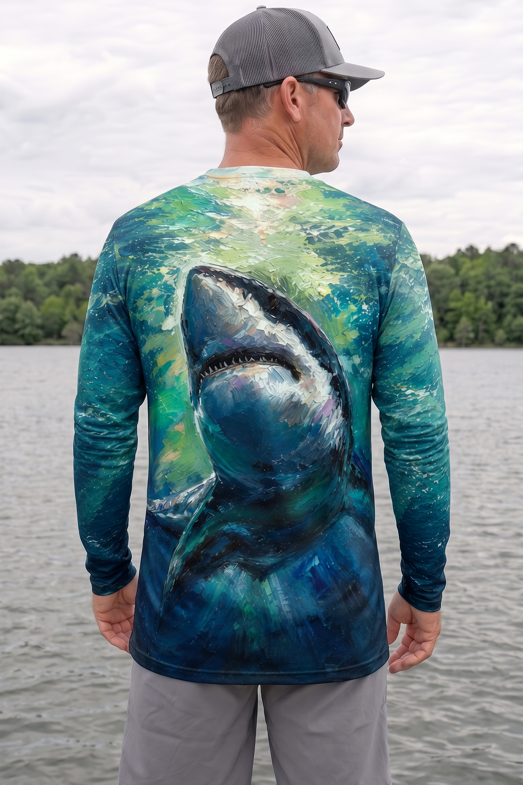 Performance Fishing Long Sleeve - Deep Blue Predator - AOF178 image 2