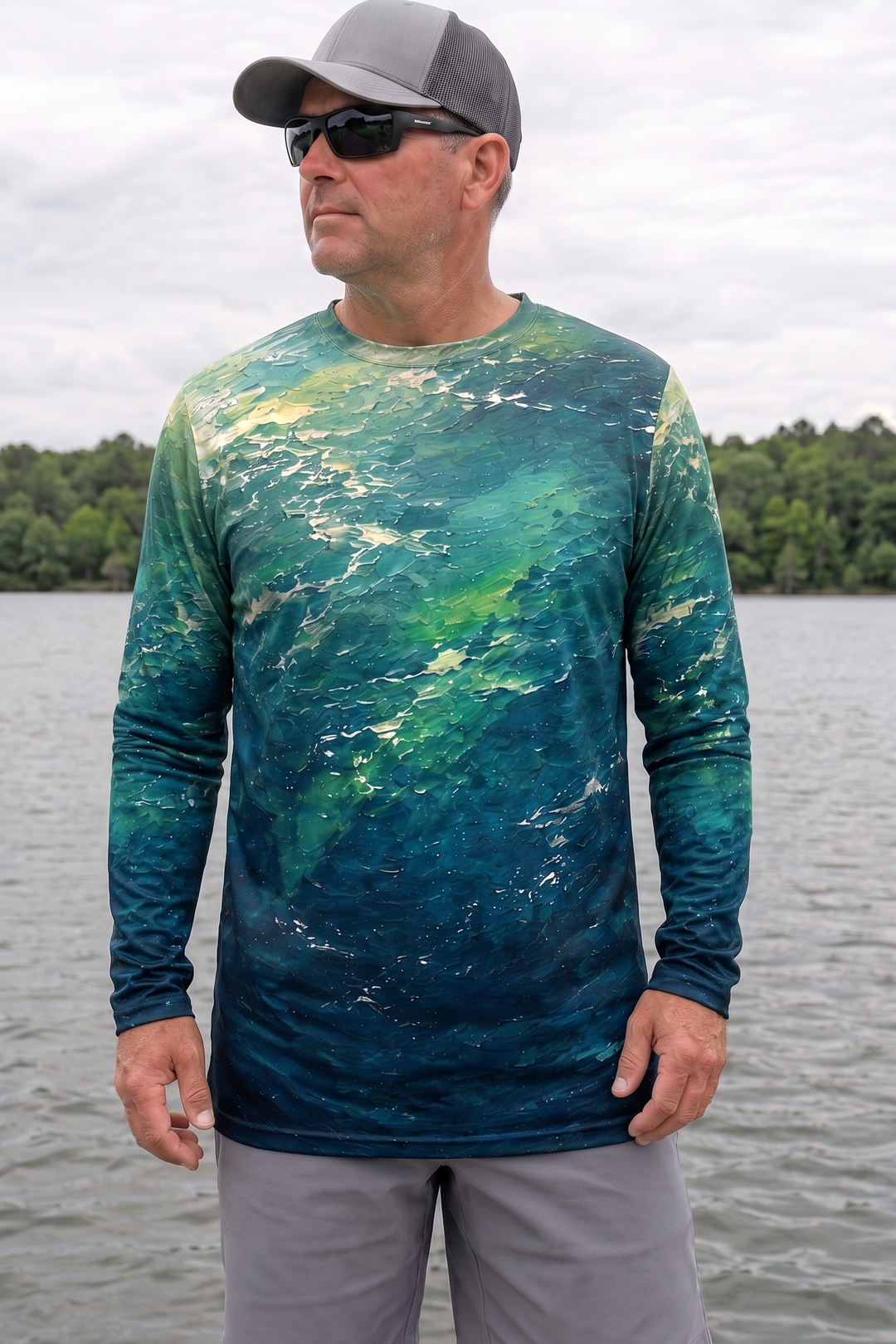 Performance Fishing Long Sleeve - Deep Blue Predator - AOF178 image 3