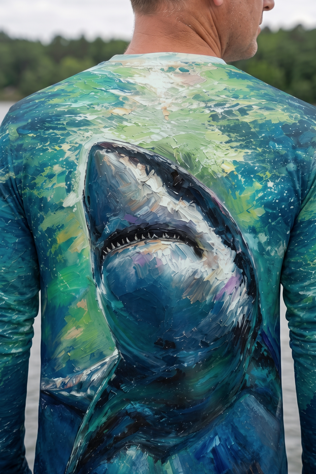 Performance Fishing Long Sleeve - Deep Blue Predator - AOF178 image 4