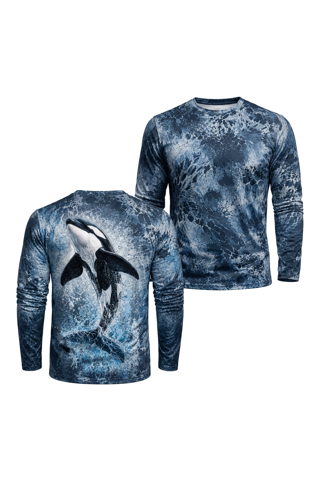 Performance Fishing Long Sleeve - Ink Tide Orca - AOF182 image 1