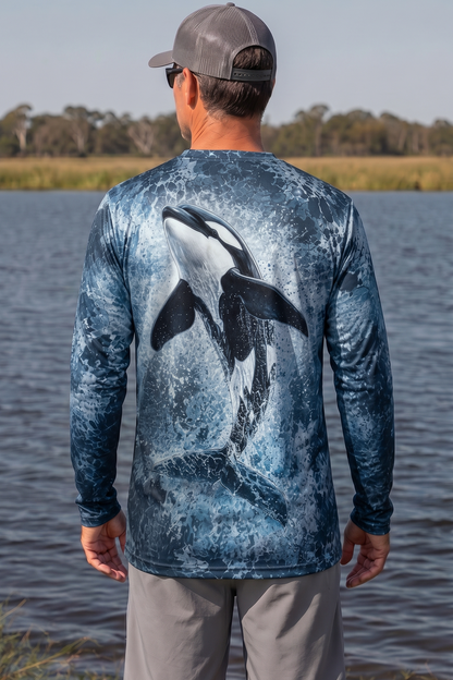 Performance Fishing Long Sleeve - Ink Tide Orca - AOF182 image 2