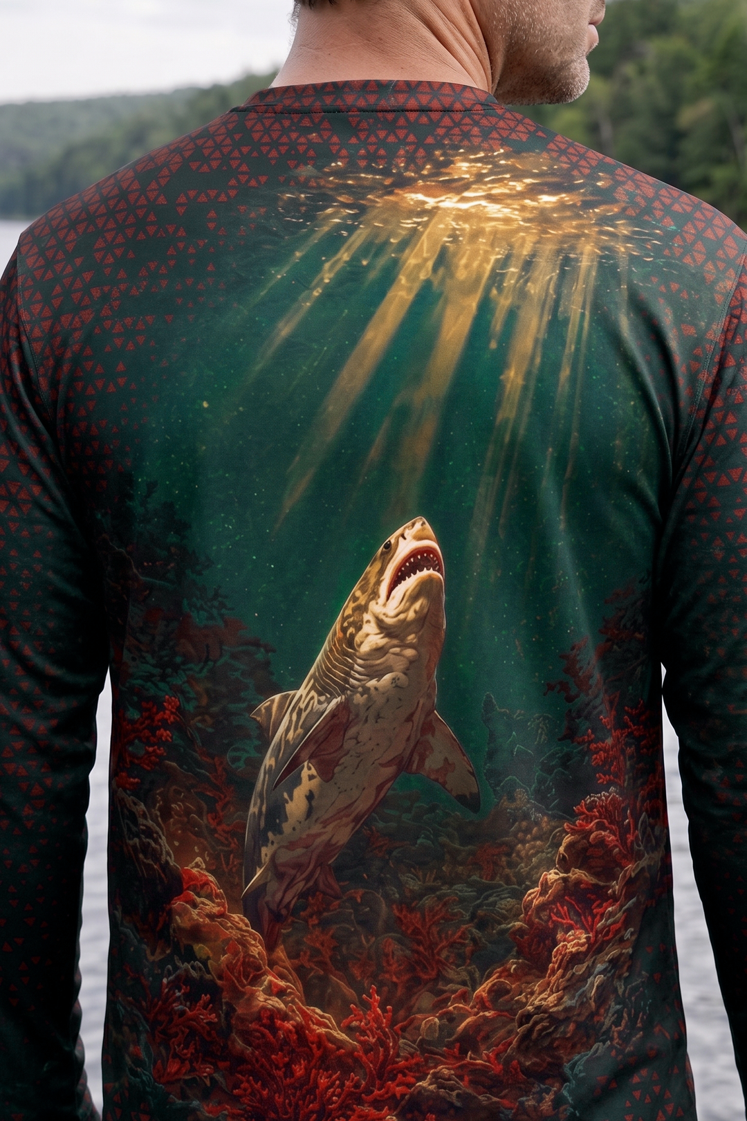Performance Fishing Long Sleeve - Abyss Shark Rise - AOF183 image 4