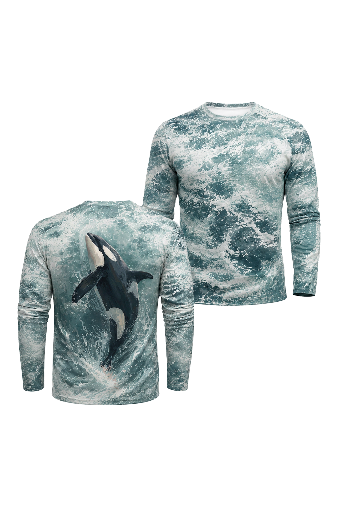 Performance Fishing Long Sleeve - Orca Wave Surge - AOF184 image 1