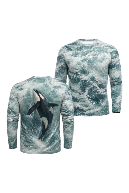 Performance Fishing Long Sleeve - Orca Wave Surge - AOF184 image 1