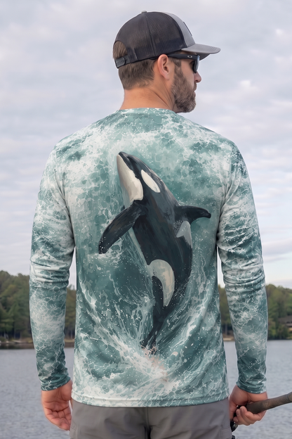 Performance Fishing Long Sleeve - Orca Wave Surge - AOF184 image 2
