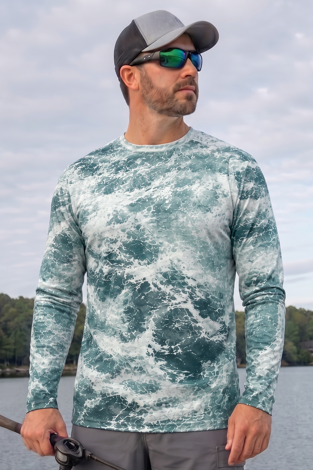 Performance Fishing Long Sleeve - Orca Wave Surge - AOF184 image 3