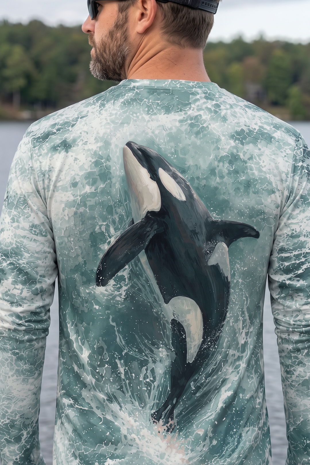 Performance Fishing Long Sleeve - Orca Wave Surge - AOF184 image 4