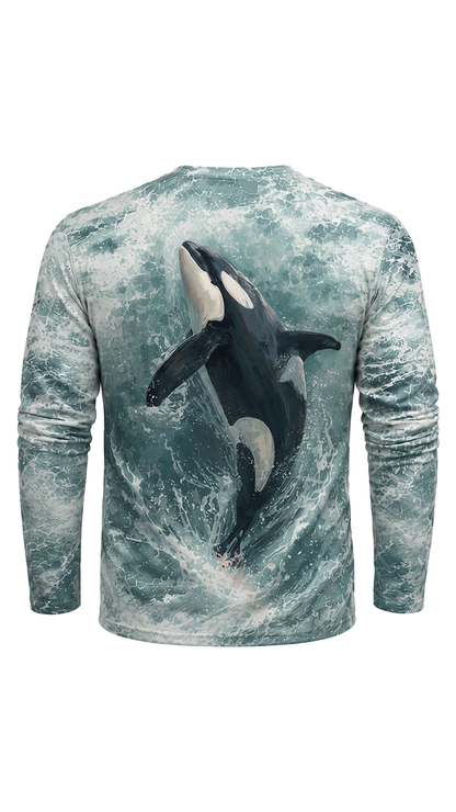 Performance Fishing Long Sleeve - Orca Wave Surge - AOF184 image 5