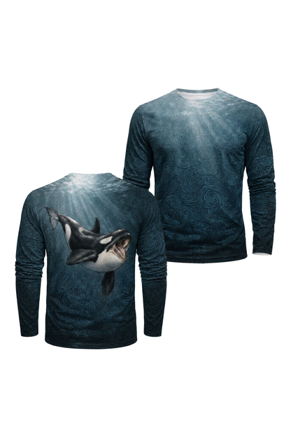 Performance Fishing Long Sleeve - Orca Midnight Current - AOF186 image 1