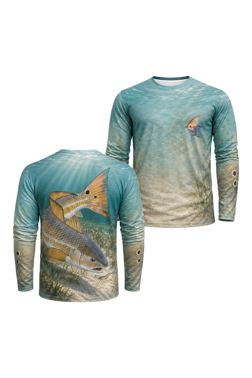 Performance Fishing Long Sleeve - Seagrass Redfish - AOF187 image 1