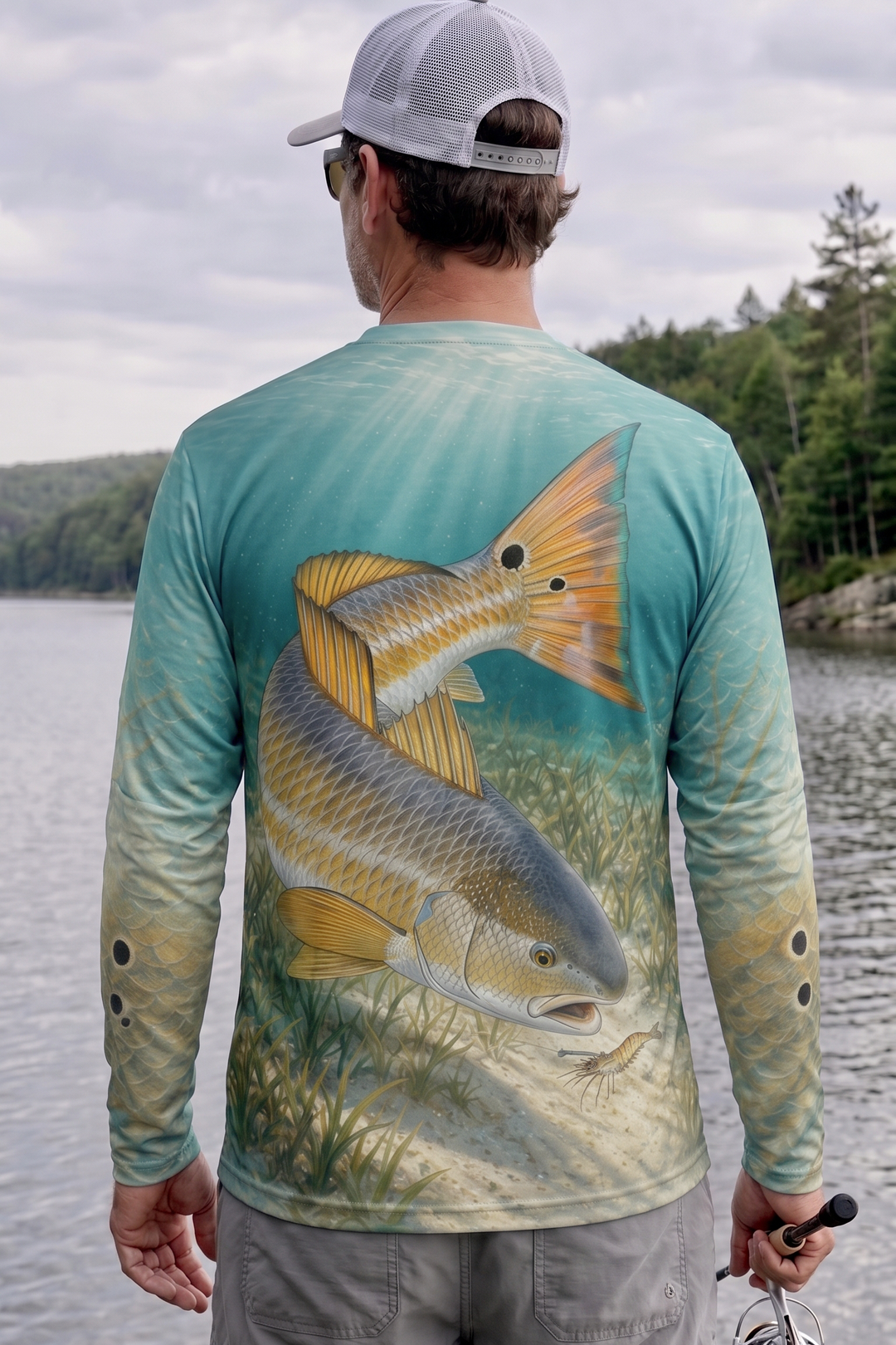 Performance Fishing Long Sleeve - Seagrass Redfish - AOF187 image 2