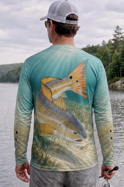 Performance Fishing Long Sleeve - Seagrass Redfish - AOF187 image 2