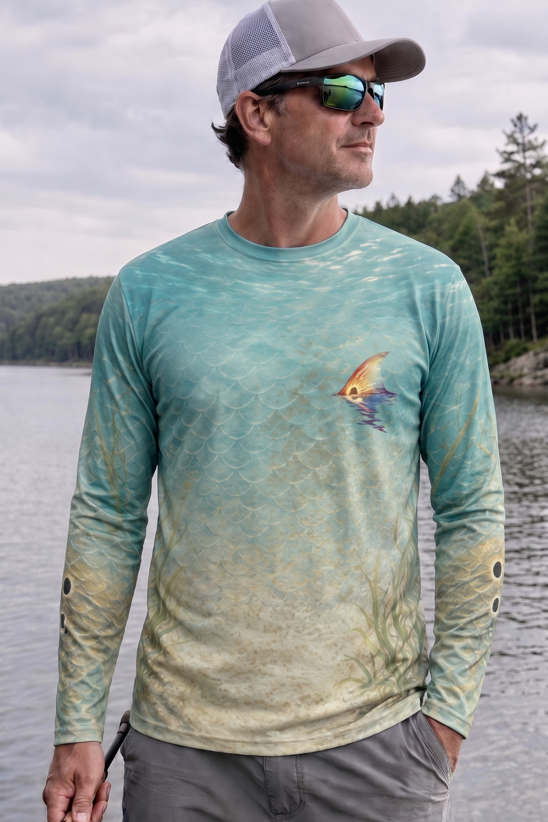 Performance Fishing Long Sleeve - Seagrass Redfish - AOF187 image 3