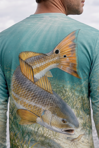 Performance Fishing Long Sleeve - Seagrass Redfish - AOF187 image 4